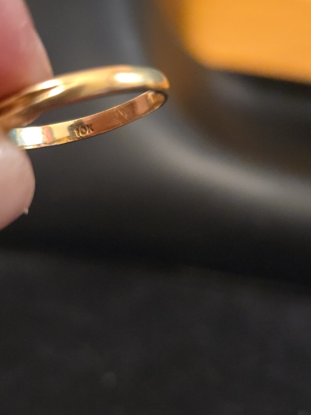 Dainty 10K Gold Diamond Accent Ring | Size 5 | Pinky Ring - Picture 6 of 7